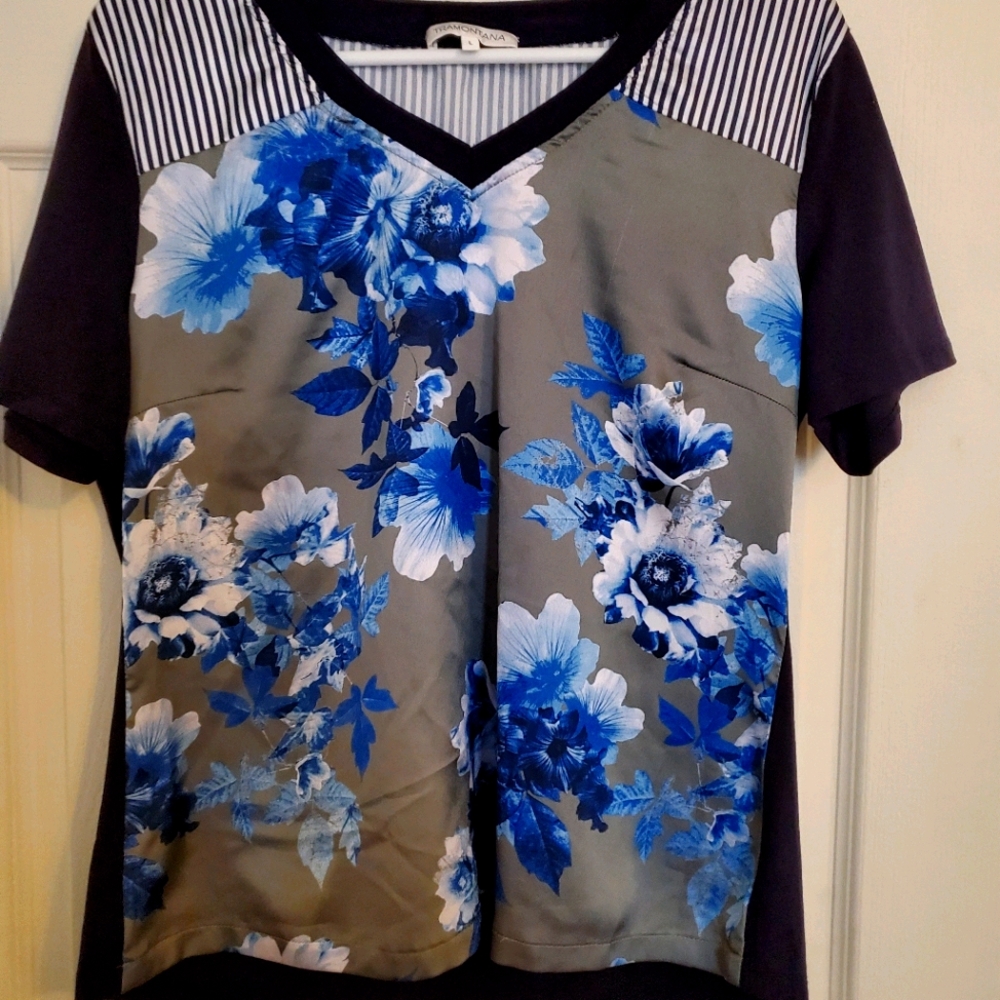 Gray floral shirt